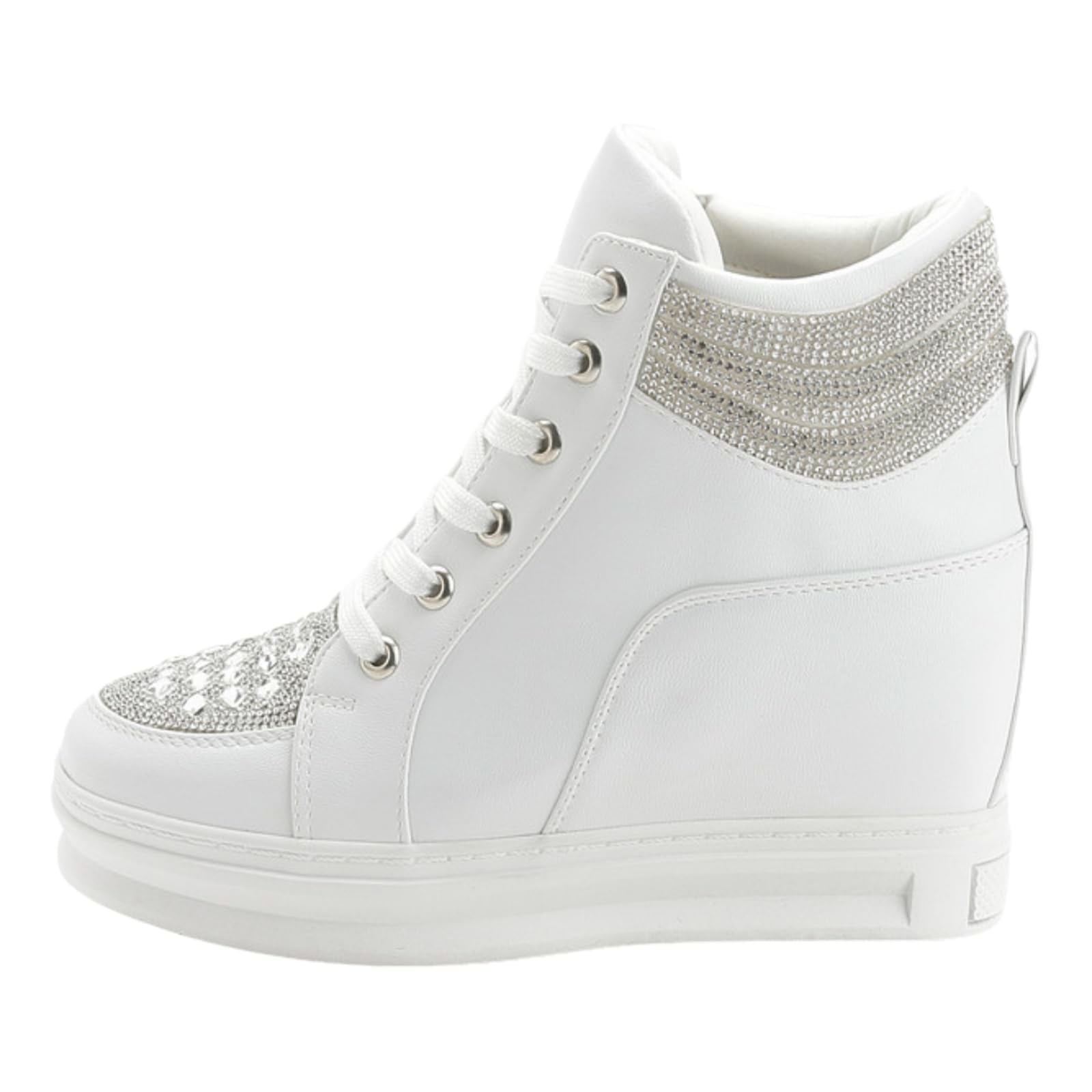 Sneakers Donna con Zeppa,Scarpe con Tacco Interno,Scarpe Ginnastica con Zeppa Tacco,Piattaforma,Alte,per Camminata Quotidiana(Aumento dell'altezza Interna di 4 cm)