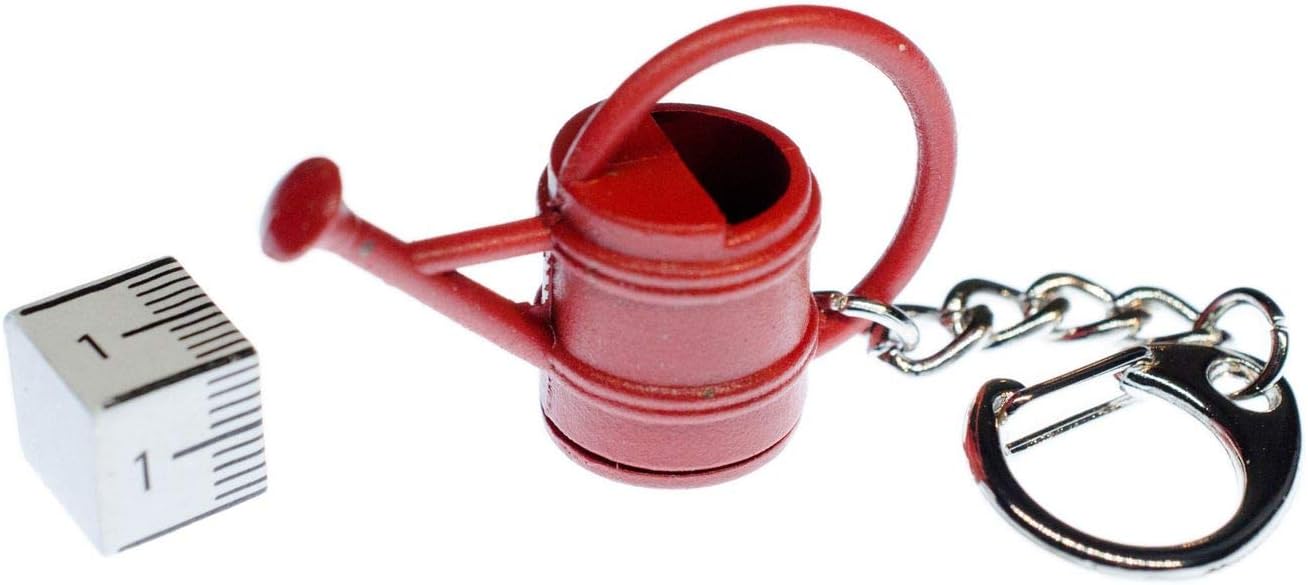 Miniblings Watering Can Key Ring Chain House Gardener Plant Garden Plants Red