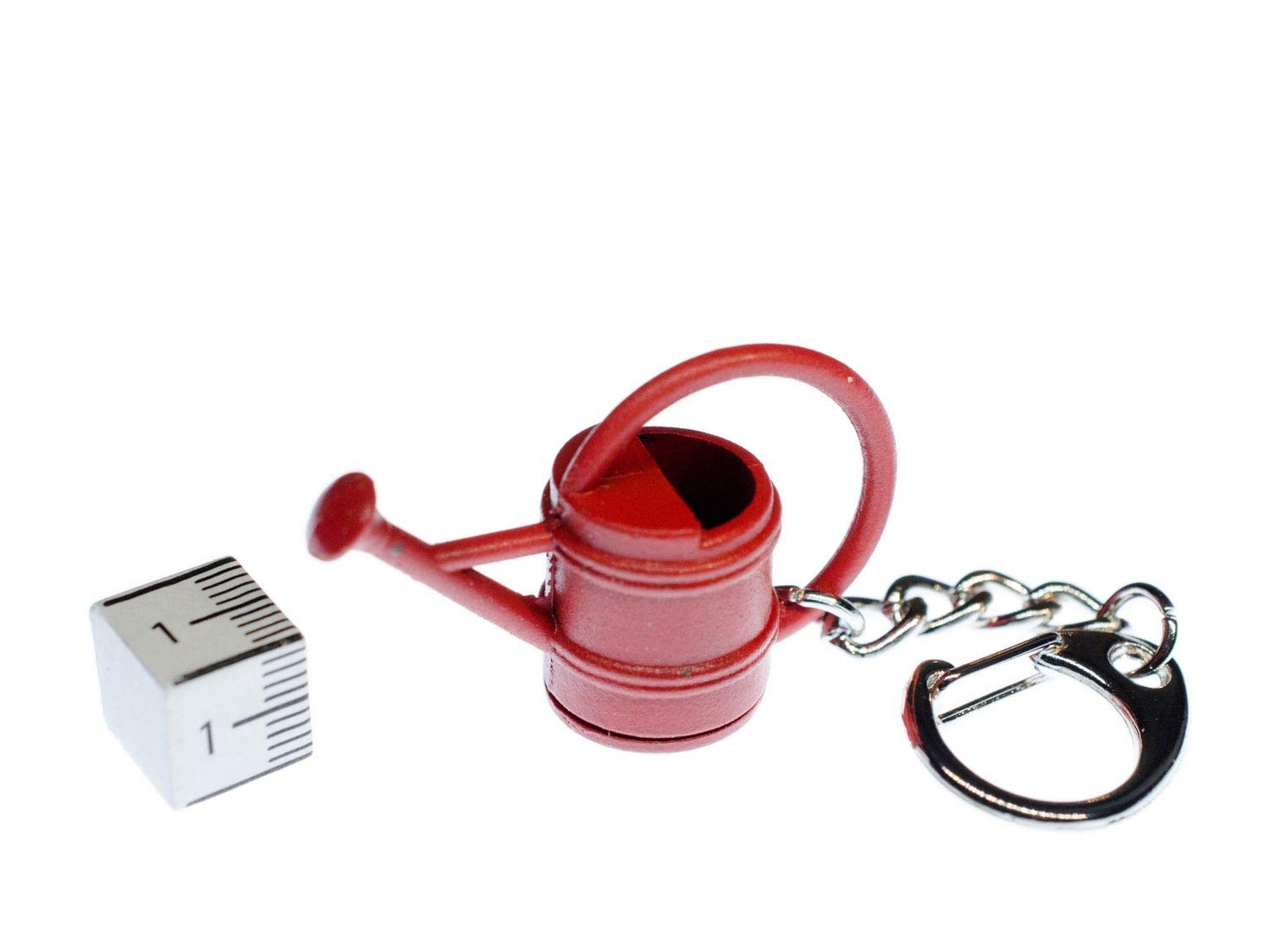 Miniblings Watering Can Key Ring Chain House Gardener Plant Garden Plants Red