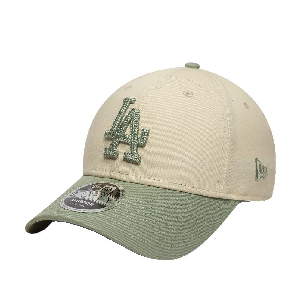 New Era Men's Cream White 9Forty Dodgers Side Script Cap By