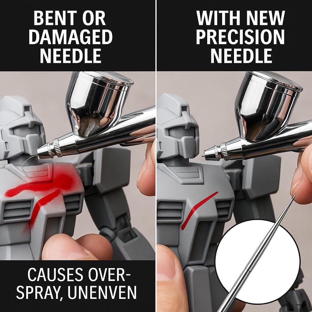 VEDA 0.2mm, 0.3mm, 0.5mm Airbrush Nozzles and Needles Replacement Kit for Airbrushes Gun