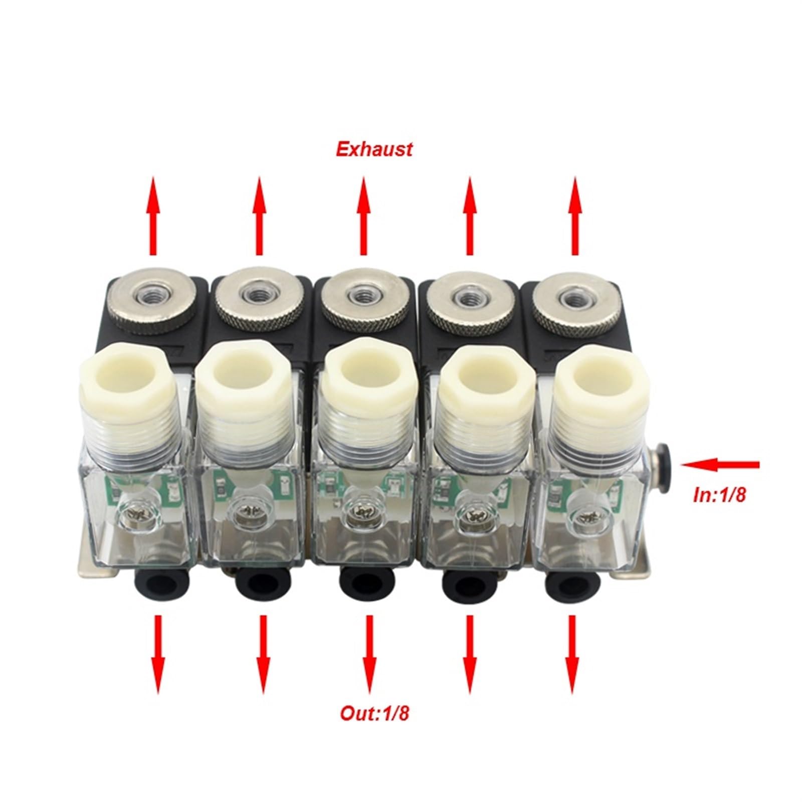 3V1-06 3/2 Way normalnie zamknięty pneumatyczny zawór elektromagnetyczny kombinacja ciśnienia dodatnia i ujemna uniwersalna kontrola ssania 1 szt. (DC24V 6 mm Fittings)