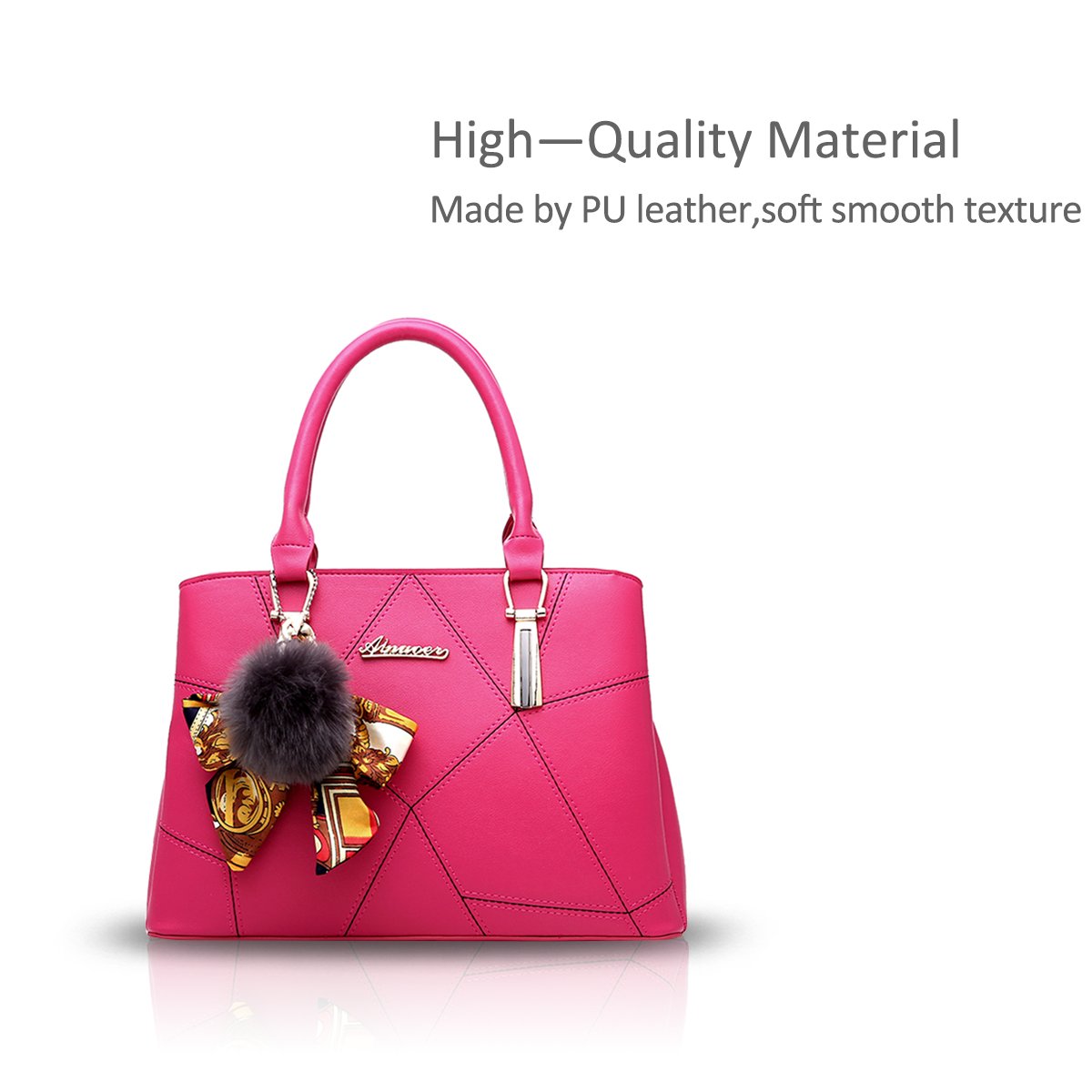 ADITAM, Bolso de Moda para Mujer, Bandolera, Bolso de Hombro, Bolso de Mano, Bolso de Compras, Piel sintética, Azul Double The Comfort