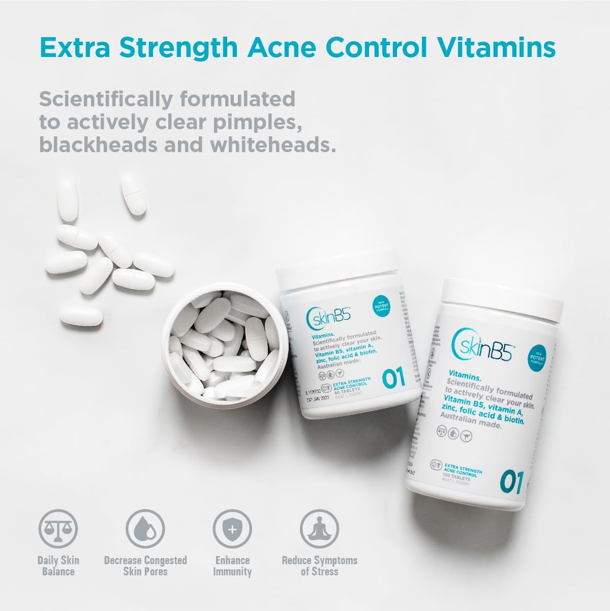 Clear Skin Ahead: Unveiling the Power of SkinB5 Extra Strength Acne Control Tablets