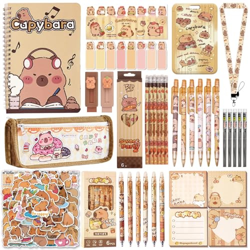 Fournitures scolaires Capybara pack de papeterie tendre pour exprimer votre créativité