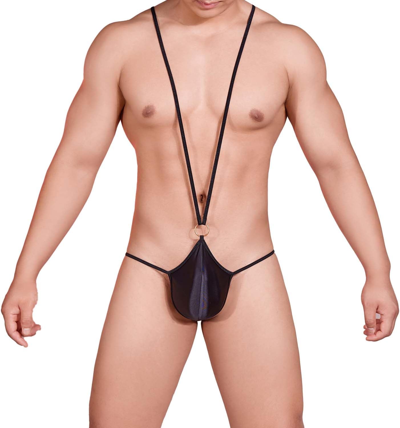 Men's Thong Borat Style Y Sling Stretch Sexy Lingerie Underwear Suspender Bodysuit Strap Thongs Mankini G String