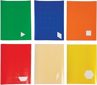 Carson Dellosa Ideal School Supply Pattern Blocks Sticker Sheet Sets, 900 Assorted Color Stickers of Different Geometric Shapes, Great for Arts and Crafts or Classroom Work