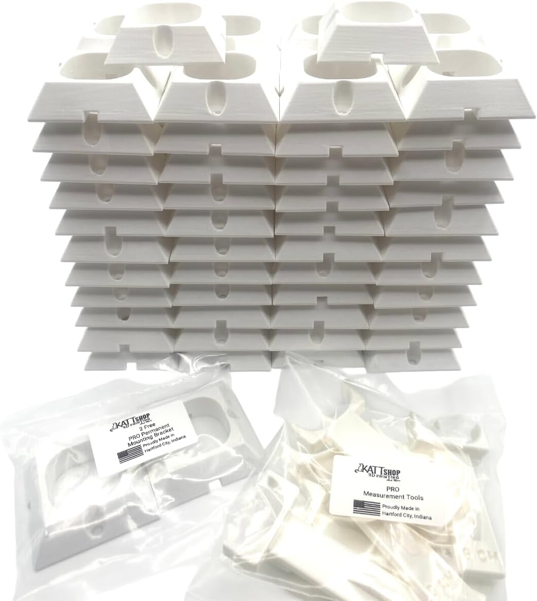 Mounting Brackets/Clips 200FT Set fits Govee PRO Permanent Outdoor Lights (120 Mounts for Set +2 Free, White)