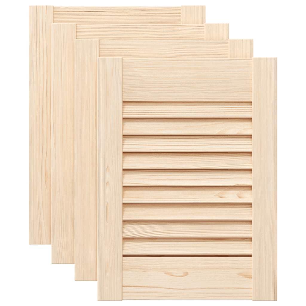 Genérico Puerta de Armario de Lamas 4 uds 39,5x29,5 cm Madera de Pino,Bricolaje,Accesorios de Bricolaje,Ferretería para armarios,Puertas de armarios-4015887