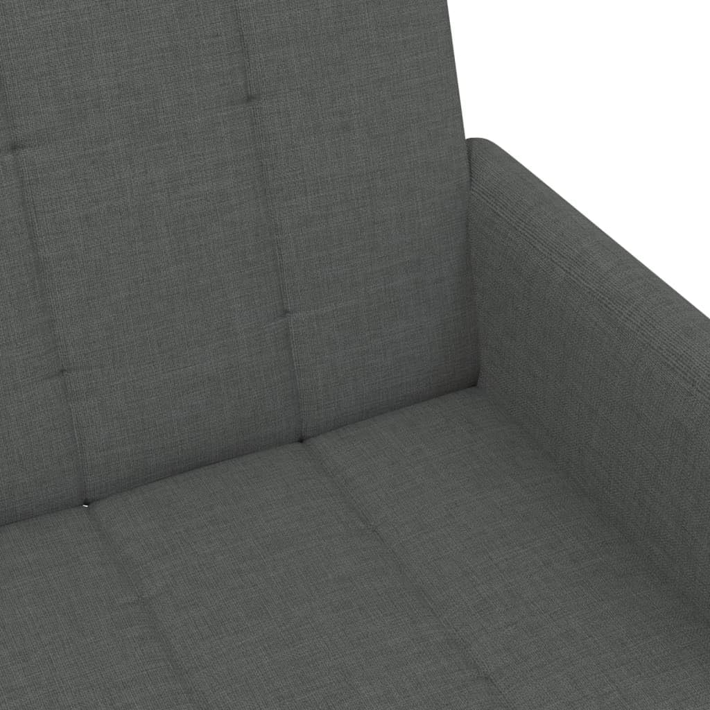 Homgoday Sofá Cama de 2 plazas con Taburete Tela Gris Oscuro, Sillones de Televisión, Sofás de Descanso Relax, Sofas De Salon, Hogar Sofa Muebles，Asientos Tapizados para Salón