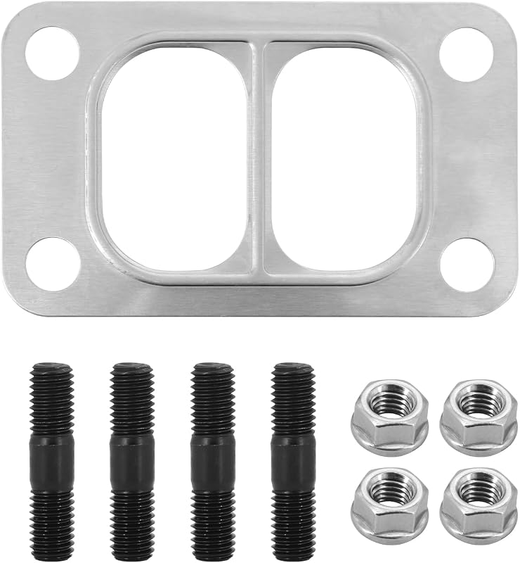 Kit de Prisioneiros, Porcas e Junta de Fixação do Turbo Tektall para Cummins 5.9L e 4B3.9L – 4 Prisioneiros, 4 Porcas e 1 Junta