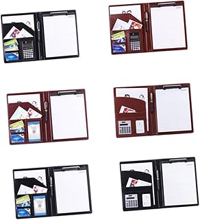 TEHAUX Currículo Portfólio Fichário De Negócios Organizador De Portfólio Fichário Padfólio Prancheta Couro Portfólio De Negócios Pastas De Papel Fichário De Couro Pasta De Arquivo