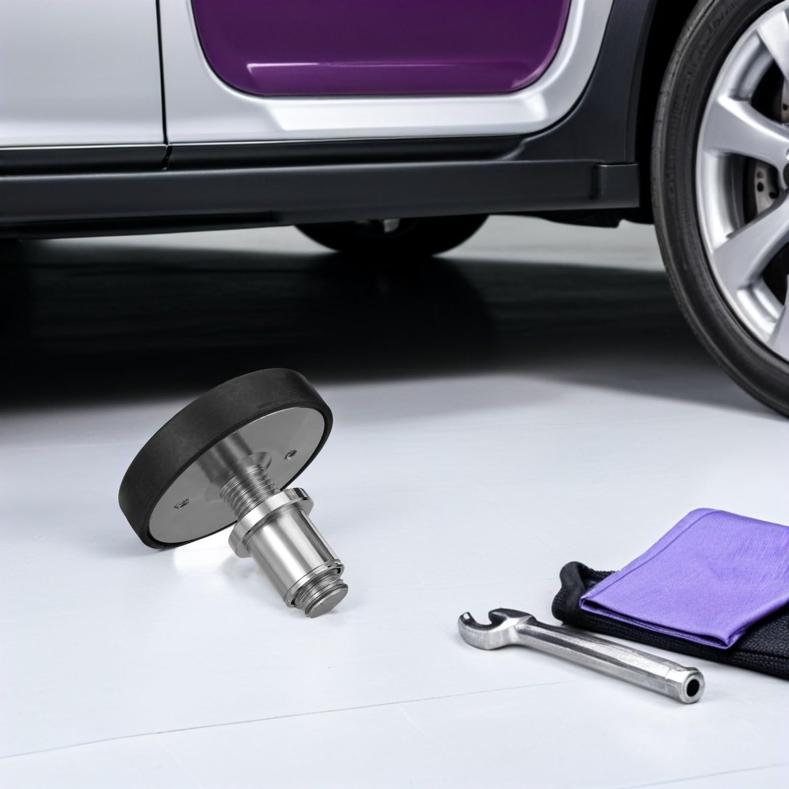 Zerodeko Coussinet de Levage en Caoutchouc pour Voiture Rehaussement de 35 Mm, Résistant à l'usure, Adapté à L'entretien Fréquent et Usage Intensif Automobile