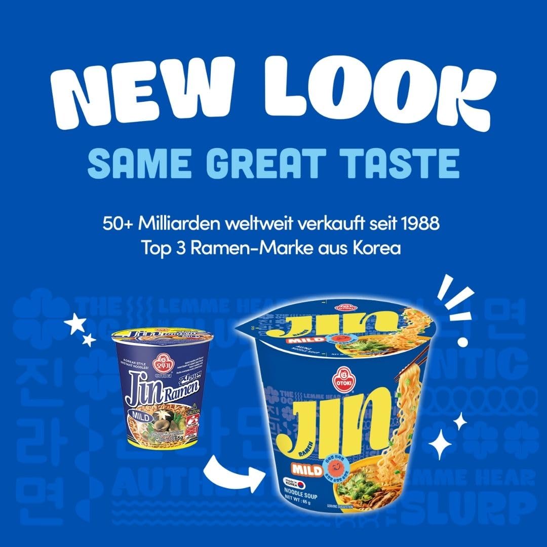 Amazon.com : OTOKI Jin Ramen Mild, KOREAN STYLE INSTANT CUP NOODLE