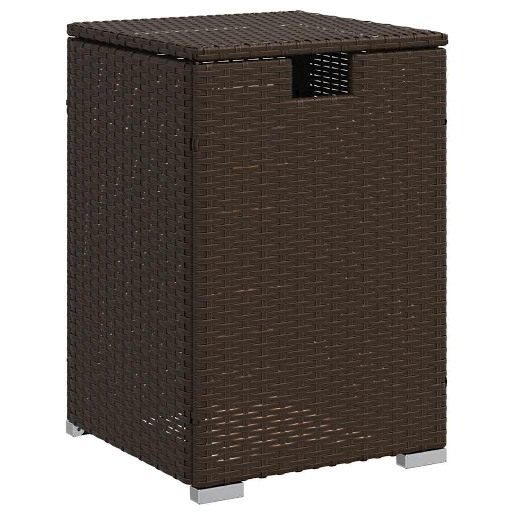 vidaXL Tavolo Copri Serbatoio Propano 40x40x60cm Polyrattan Marrone