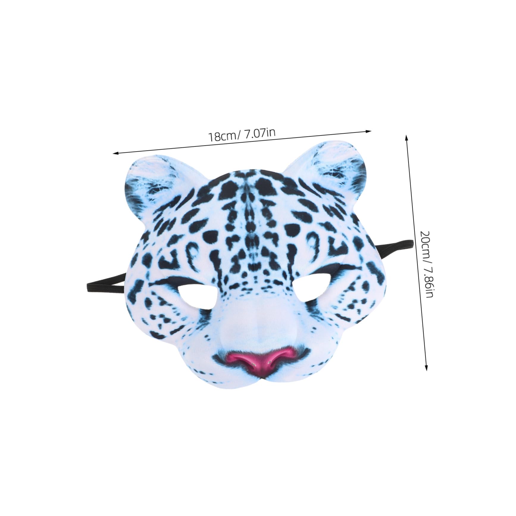 BESPORTBLE Eva Leopard Animal Masquerade Men Half Face for Halloween Party Boys and Carnival Party