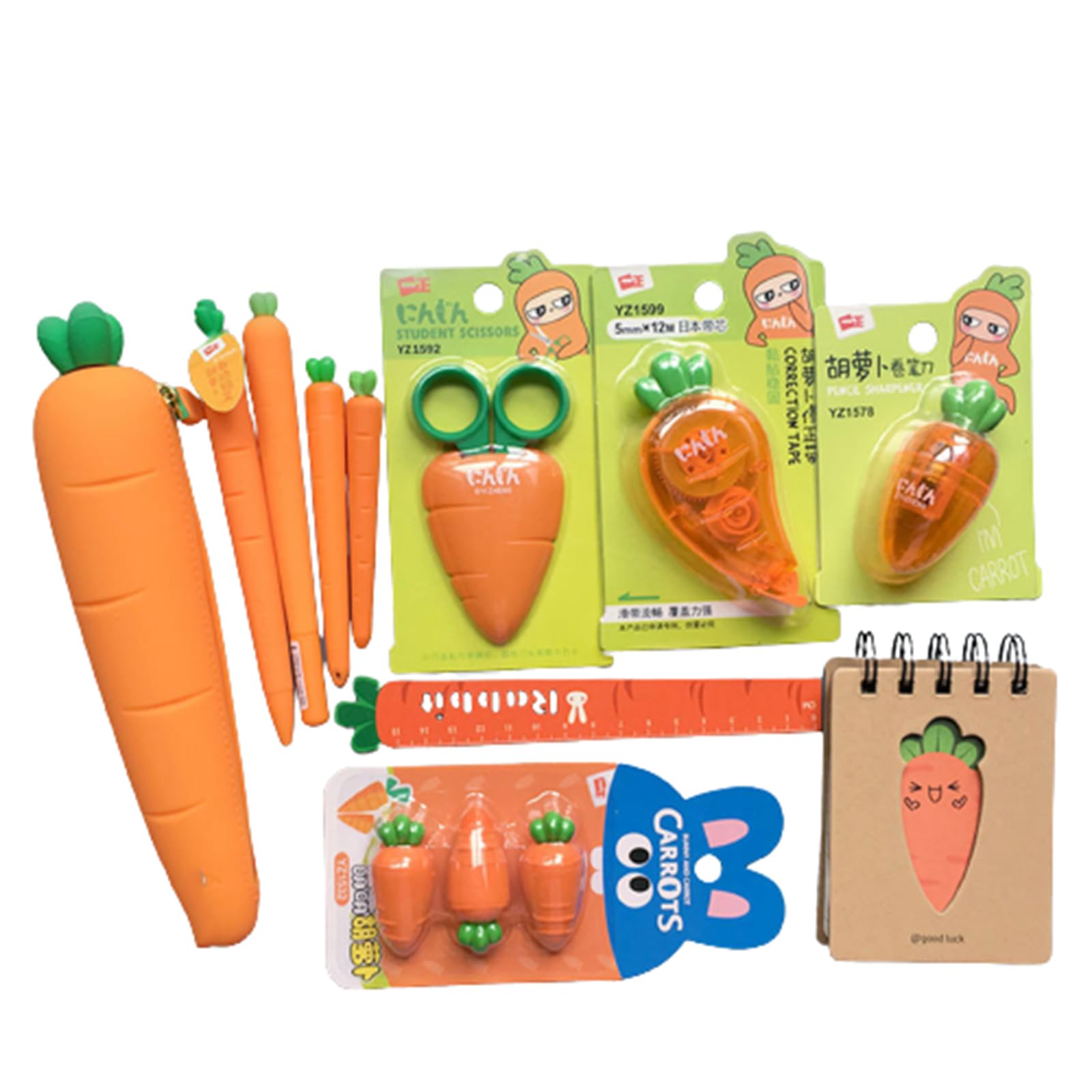 Amazon | ペンシルケースオーガナイザーバッグかわいい、小学生 子供用鉛筆消しゴム ニンジン よく消える ニンジン型ボールペンクペンケース 筆箱  文房具 筆記用具 にんじん シリコン 消しゴム 学校用 おもしろ 文房具 オフィス 学校用品 景品 記念品 学校文具ギフト,A ...