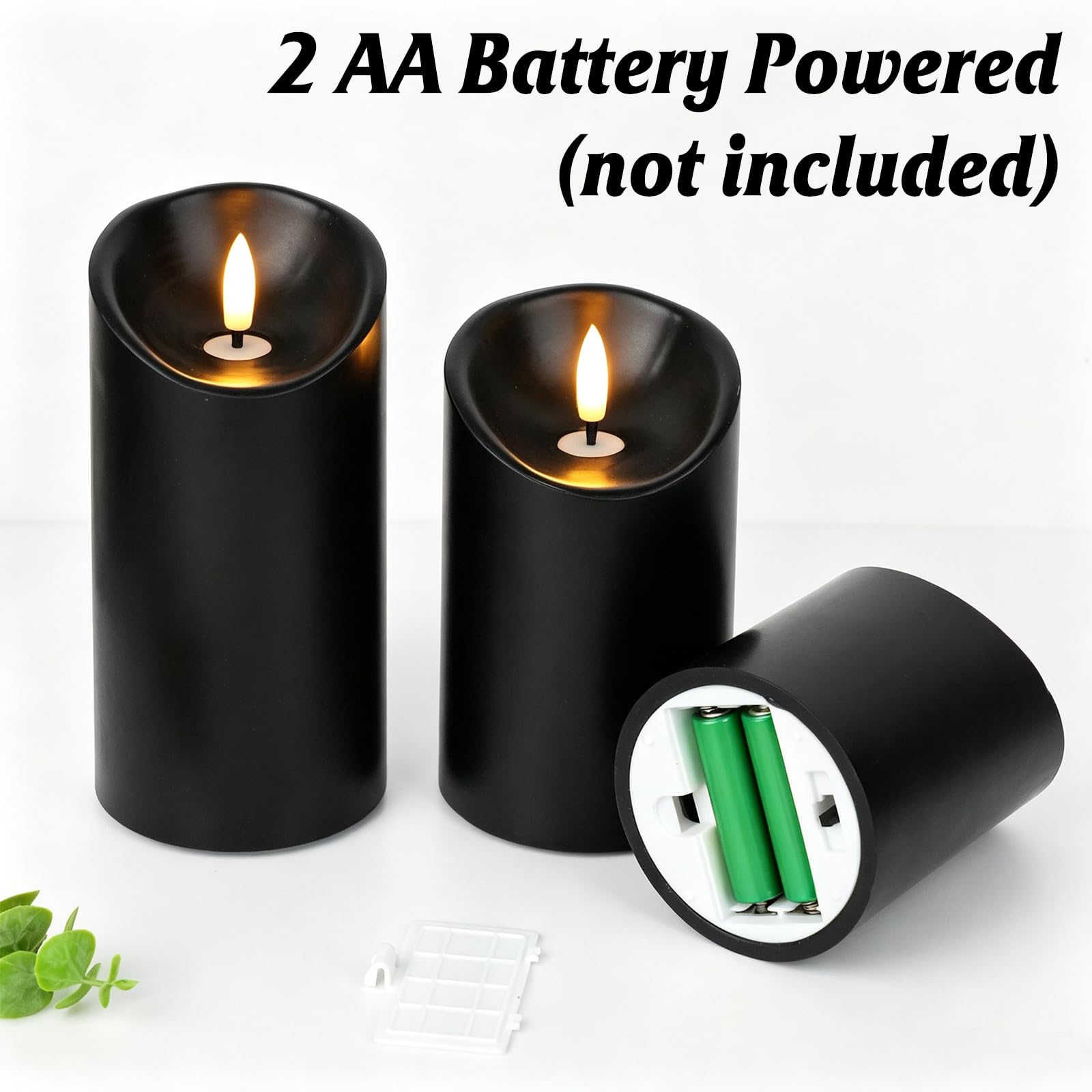 Bougies LED sans flamme à piles pour Halloween, Noël, décoration