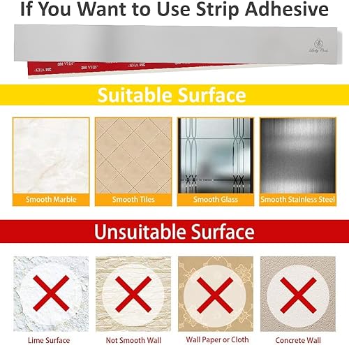 Miniatura 9 de Soporte magnético para cuchillos eficiente y que ahorra espacio, de 16 pulgadas, fuerte, universal, duradero, ideal para organización de cocina y