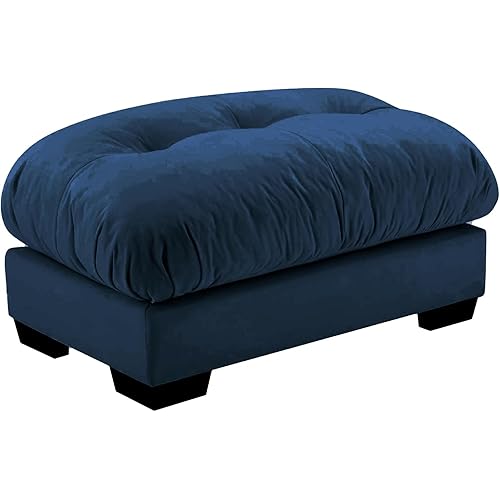 Blue Ottoman for Modular Sectional Sofa, Velvet Deep Seat Oversized Sectional Couches for Living Room Bedroom Apartment, Cloud Sofa Couch, Sofá para Sala