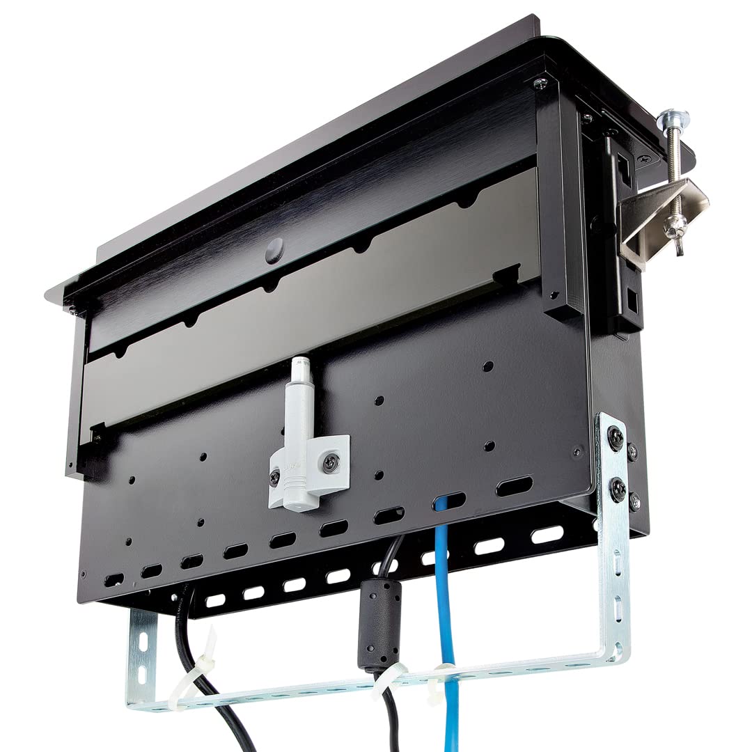StarTech.com Box a doppio Modulo per Connettività sala Riunioni con gestione Cavi - moduli di Alimentazioni , Ricarica , A/V e Dock per PC Portatili | Due moduli di connettivita personalizzabili, Ideale per sale conferenze
