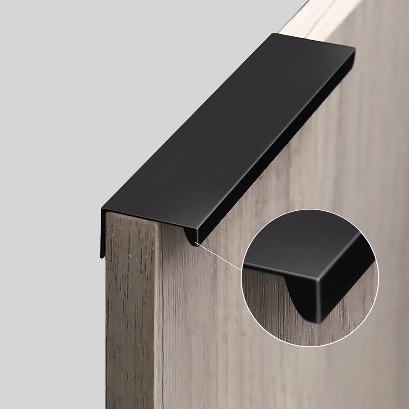MNGHAYYR Concealed Finger Edge Cabinet Pulls Concealed Invisible Aluminum Furniture Handles, Set of 2, Gold, Black, 80-1200mm(Gold,800mm)