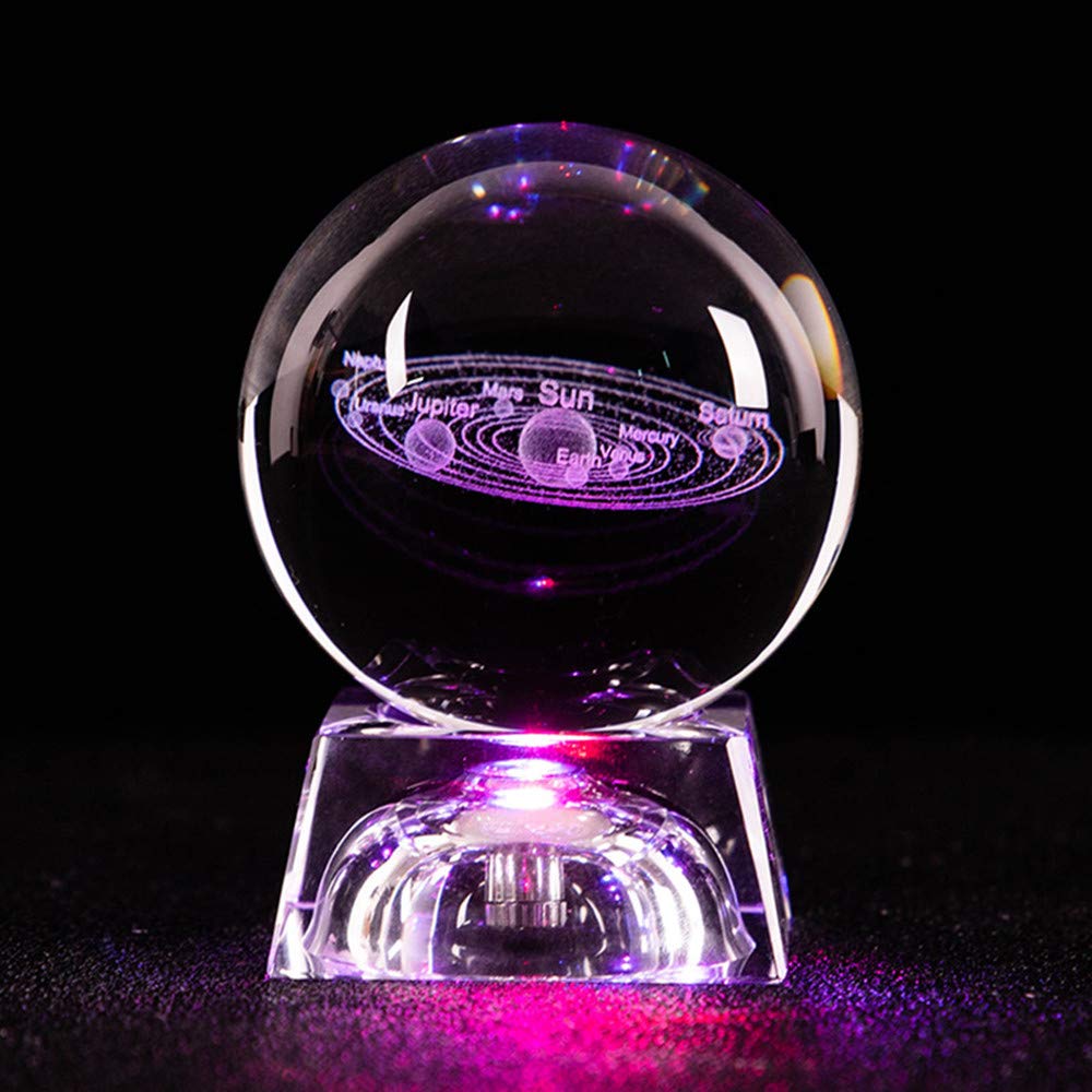 Amazon.co.jp: Falytemow 宇宙 クリスタル ボール 水晶玉 80mm led 
