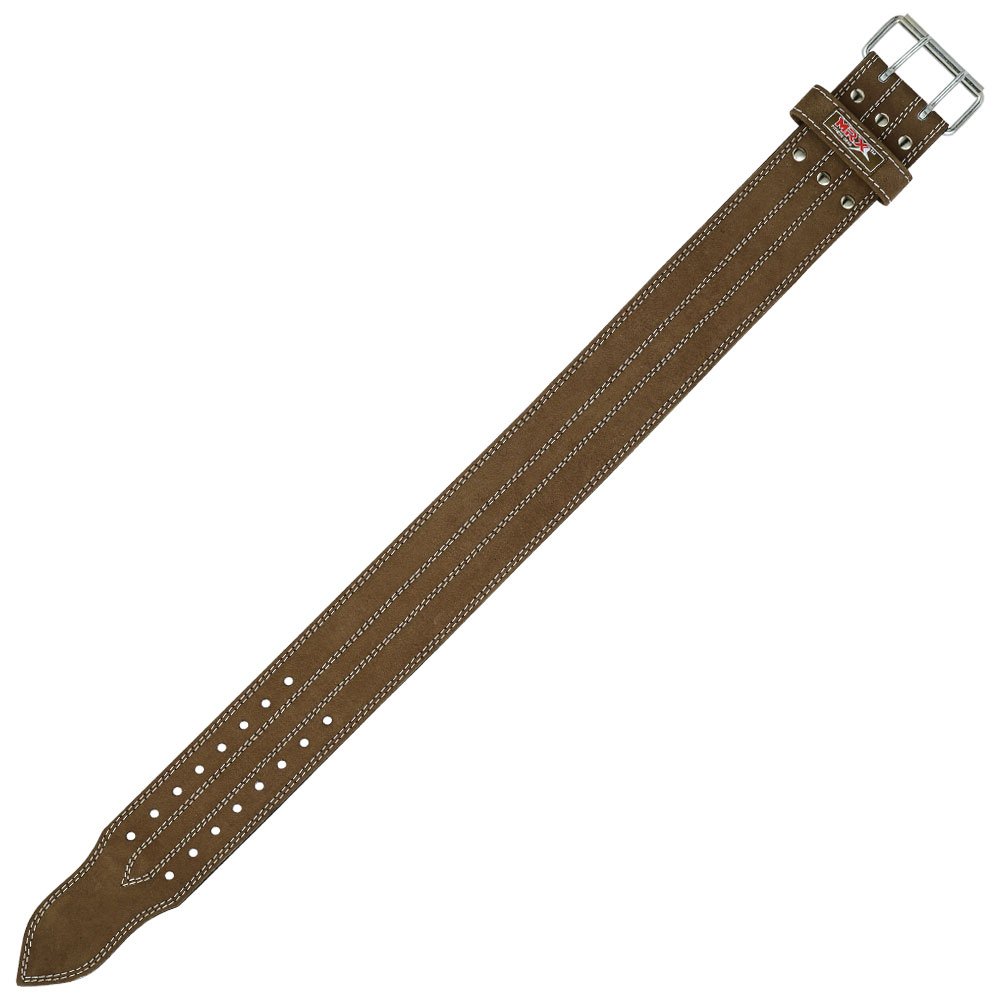 MRX haltérophilie Ceinture en cuir Gym bodybuilding entraînement fitness Ceinture de maintien du dos avec boucle en acier, marron