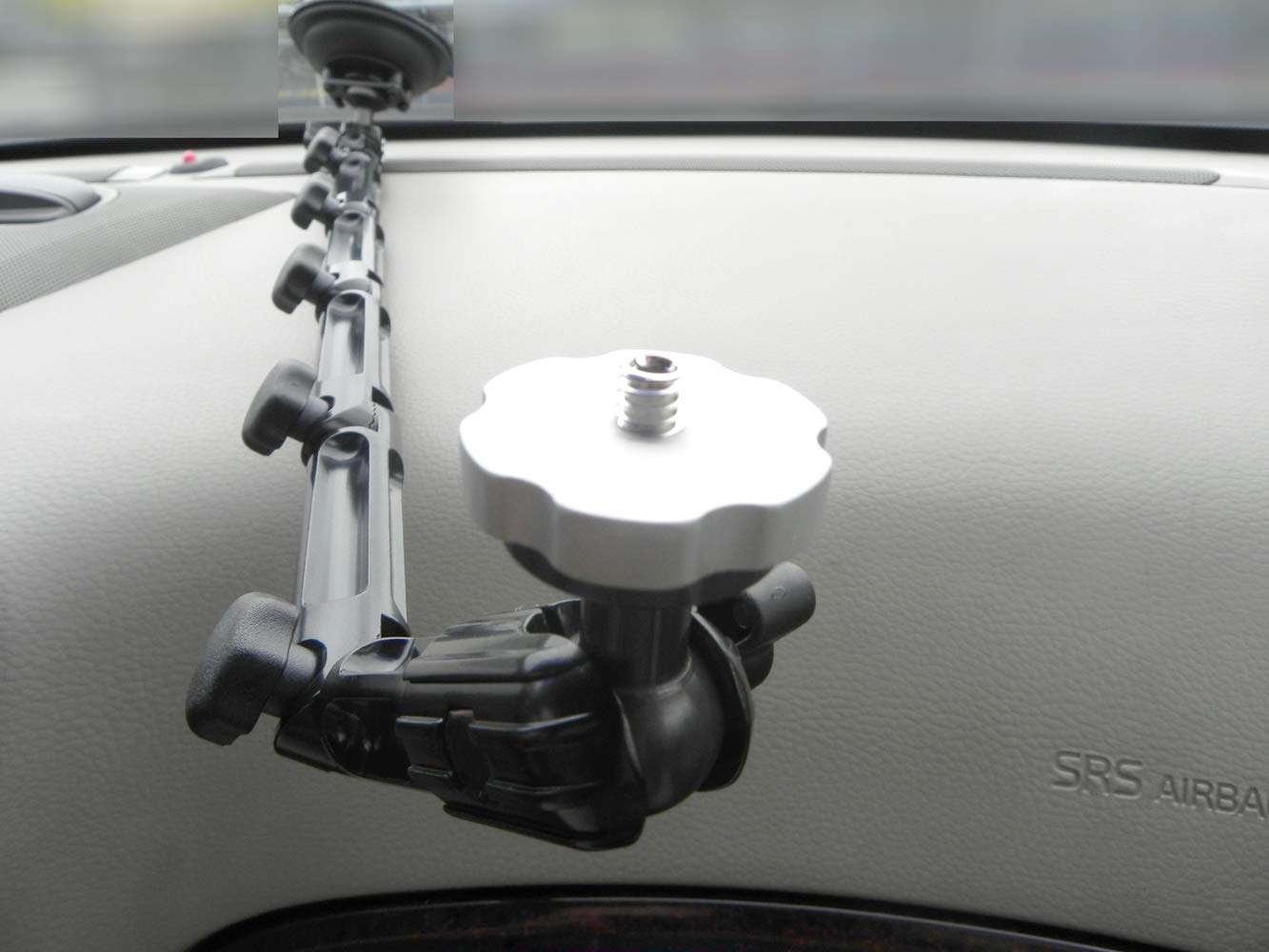 Supporto per auto lungo Stabile in metallo con ventosa per parabrezza per Smartphone Cellulare infuu Holders 060