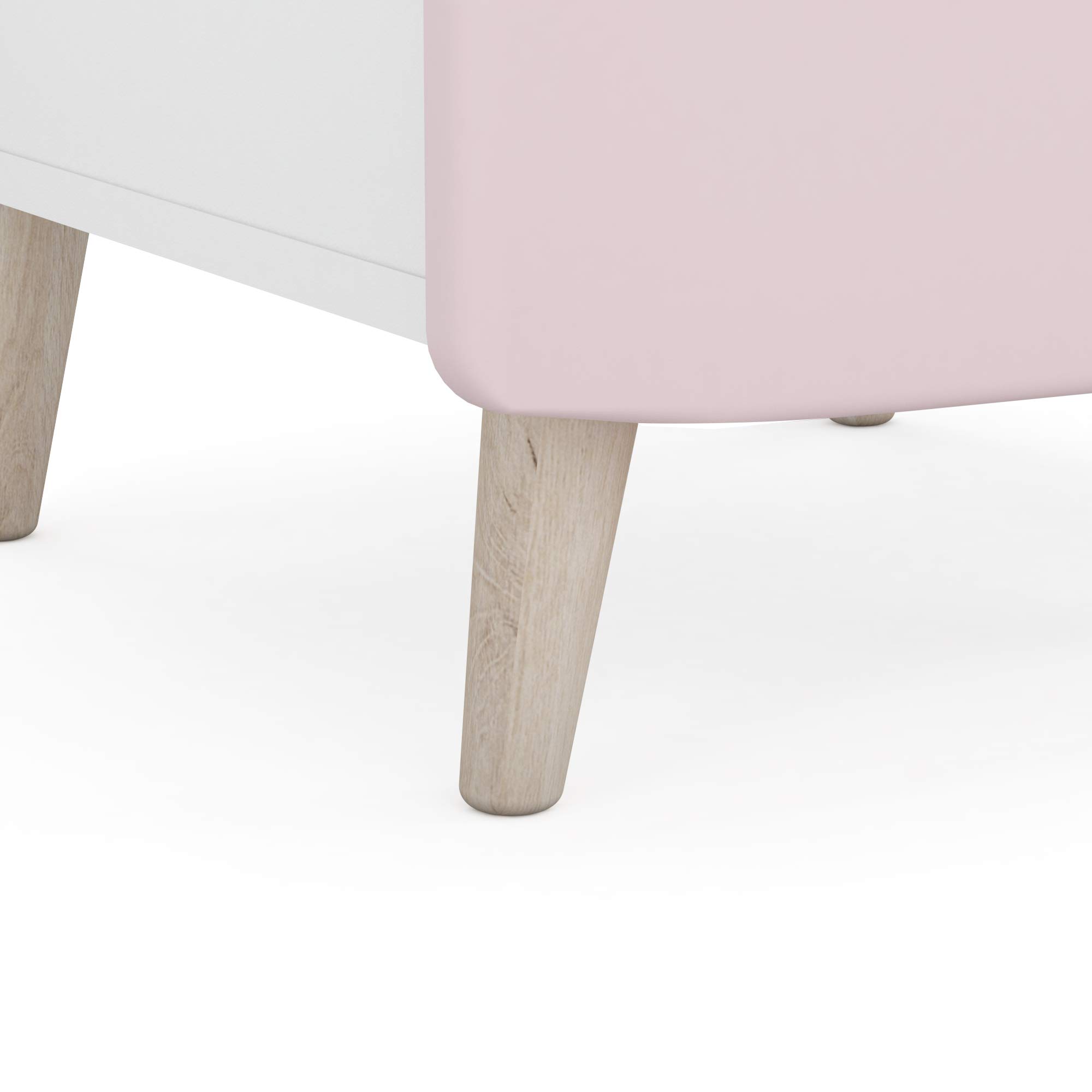 Demeyere Bureau Enfant Fille Rose Pâle avec Etoiles 113,2 cm Rangement Pratique Peinture Non Toxique
