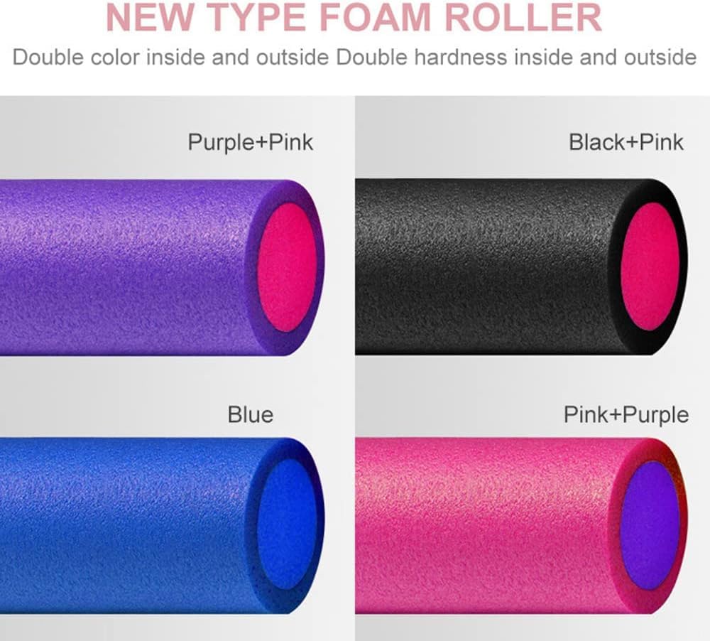 Yoga Foam Roller High Density Epe Muskelrolle Rücken Fitness Gymnastik Massage Entspannungsrolle Pilates Übungen, Pink, 60CM
