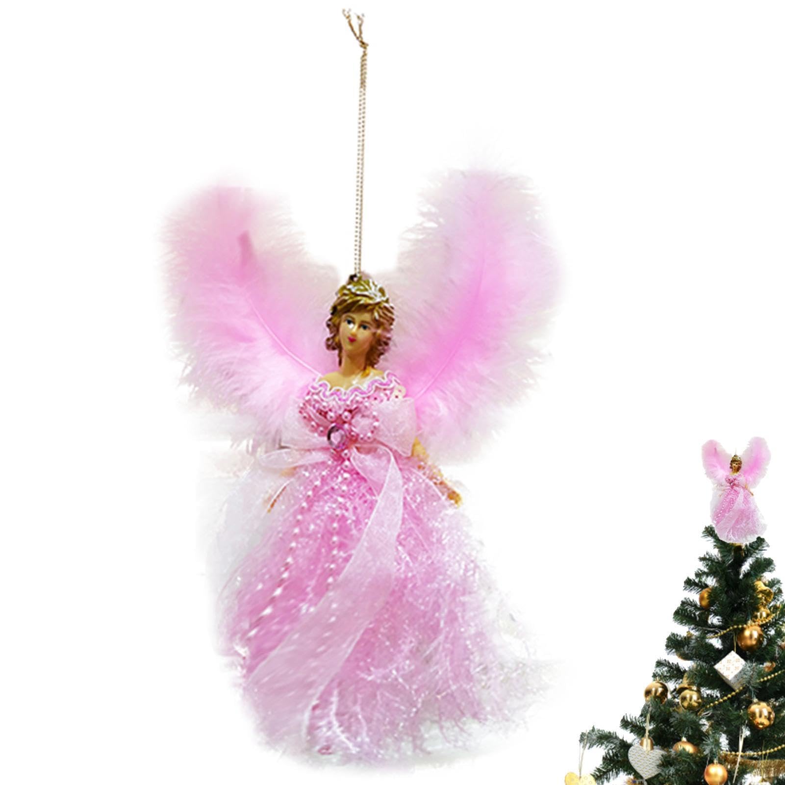Christmas Angels for Tree | for Christmas Tree, Angel Doll Christmas Ornaments - Angel Pendant with Wings Ornaments for Christmas Tree, Tree Topper Decorations