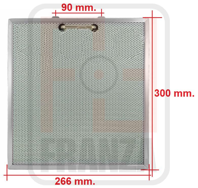 Filtro Per Cappa In Alluminio Lavabile, Compatibile Con Elica Turboair Gorenje, GF03FC - FKA19, 458x177x9 Mm - 4
