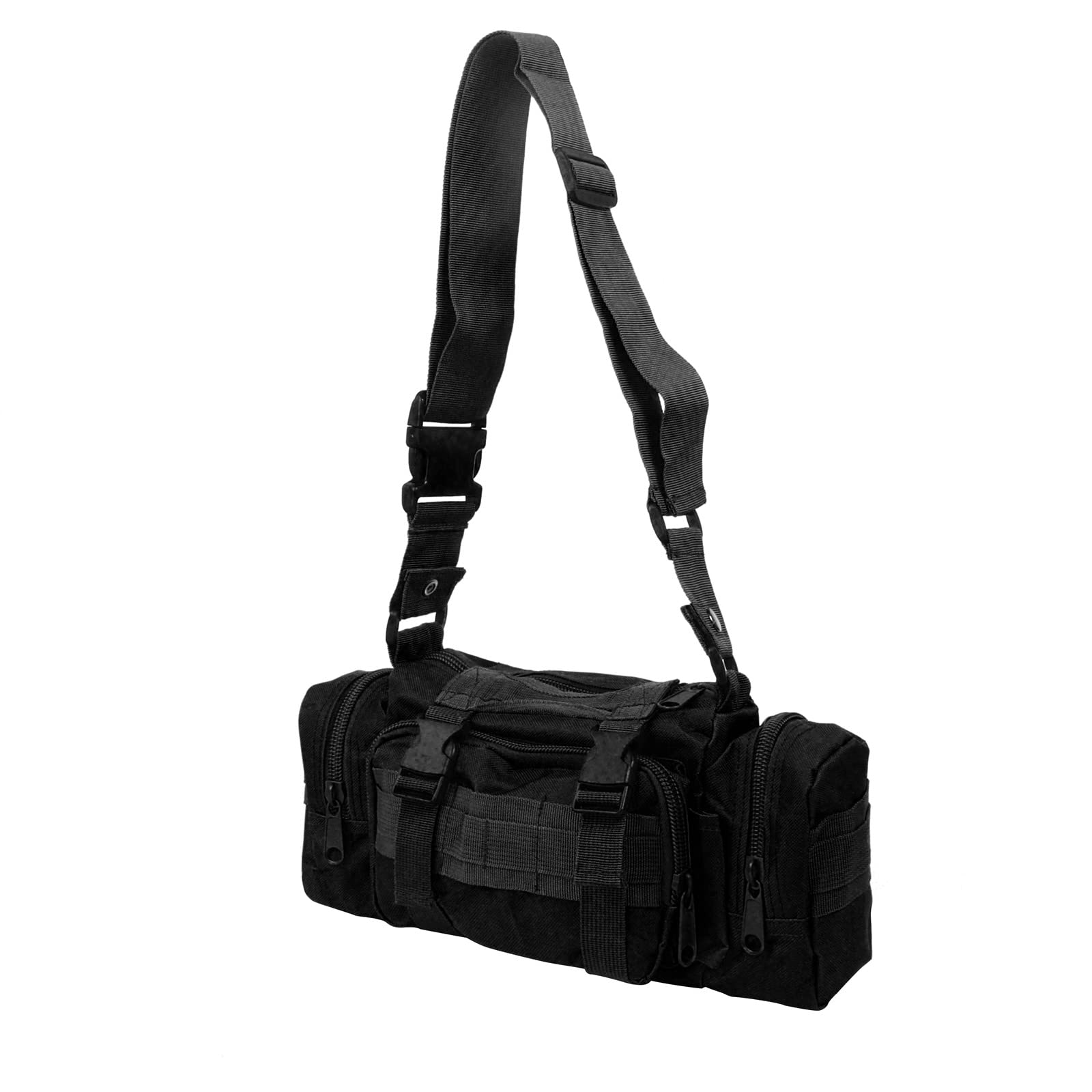 Jipemtra Fishing Bag Fishing Tackle Bag with Rod Holder Water-Resistant Waist Fishing Bag Fishing Gear Bag for Outdoor