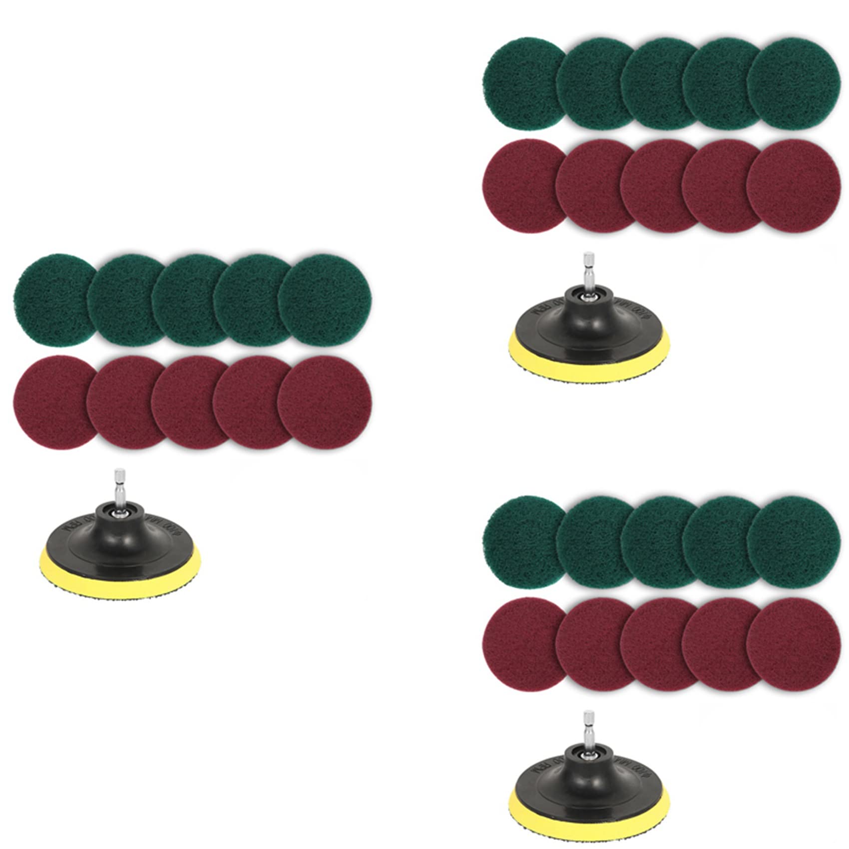 Hndhbfgrt 33Pcs Power Scrubber Brush Set Polishing Pad for Drill Powered Brush Tile Scrubber Scouring Pads Cleaning Tool