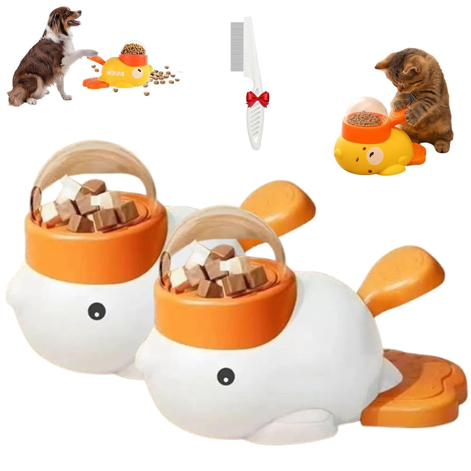 Mangeoire puzzle pour chats au design épuré et plastique haute densité