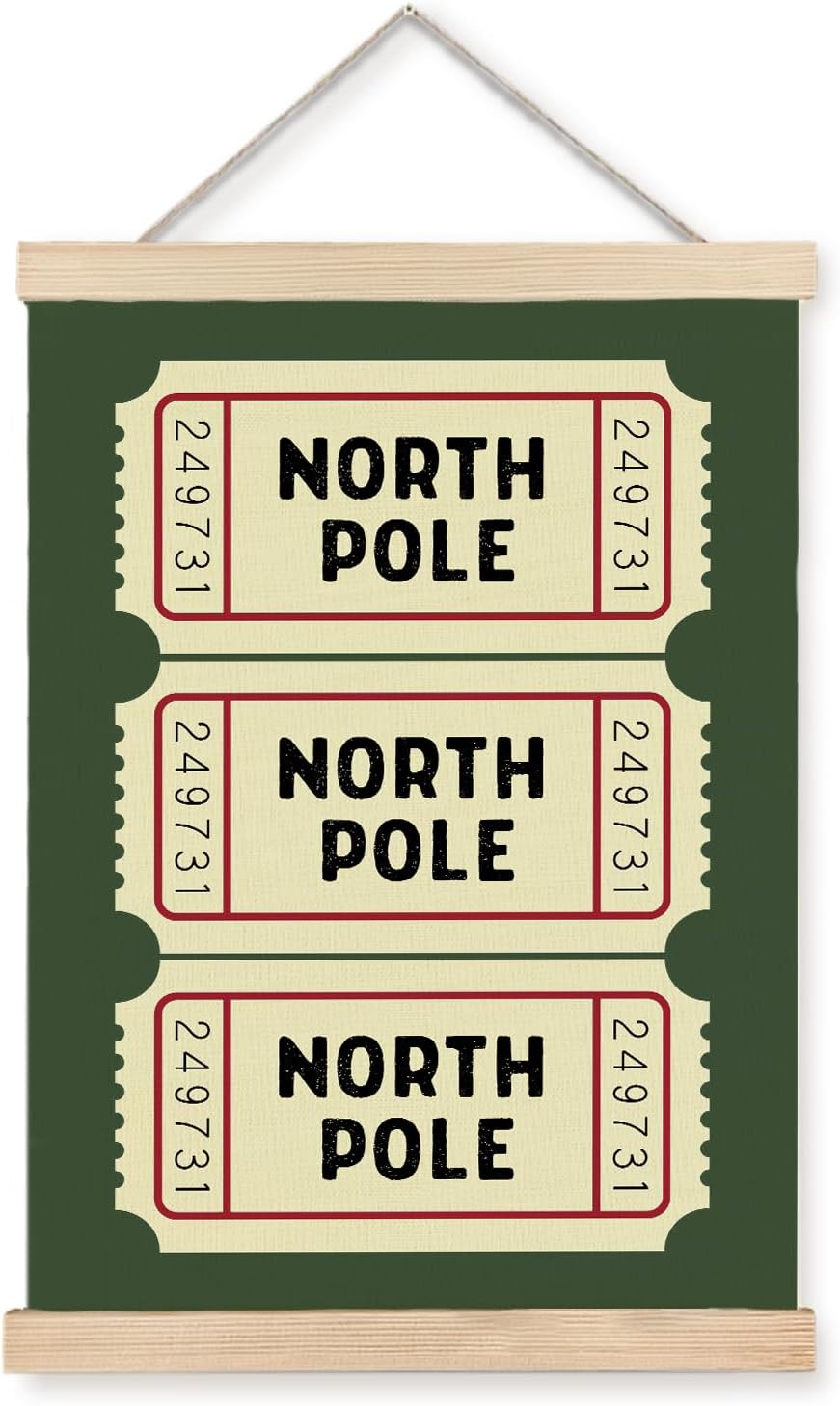 Nipil Decoración de pared retro retro verde para el poste norte, arte de pared, letrero vintage de poste norte, impresiones en lienzo para