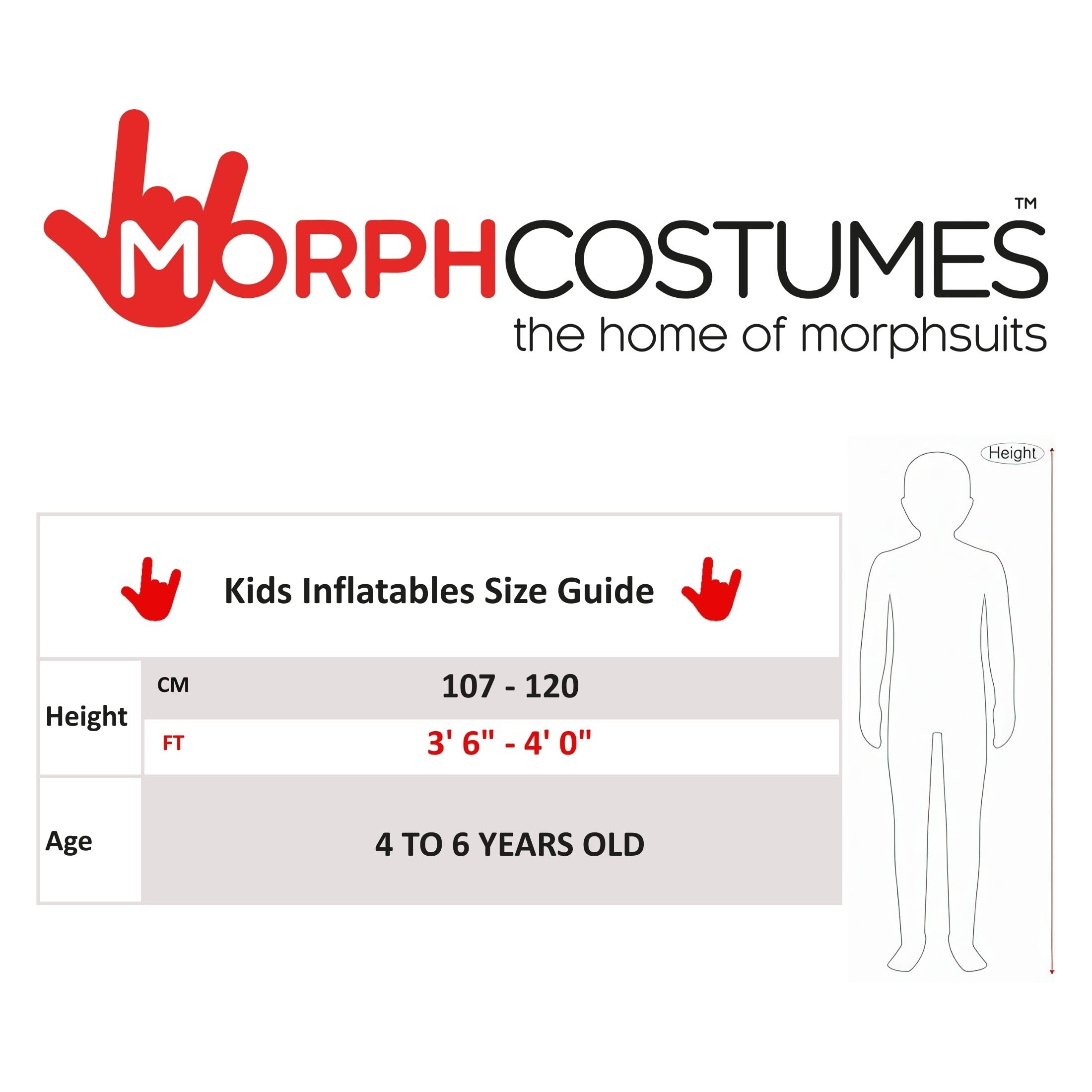 Morph Alien Kostüm Kinder, Karneval Kostüm Alien, Aufblasbares Kostum Kinder, Karneval Kostum Aufblasbar, Faschingskostüme Kind Junge & Mädchen, 4-6 Jahre