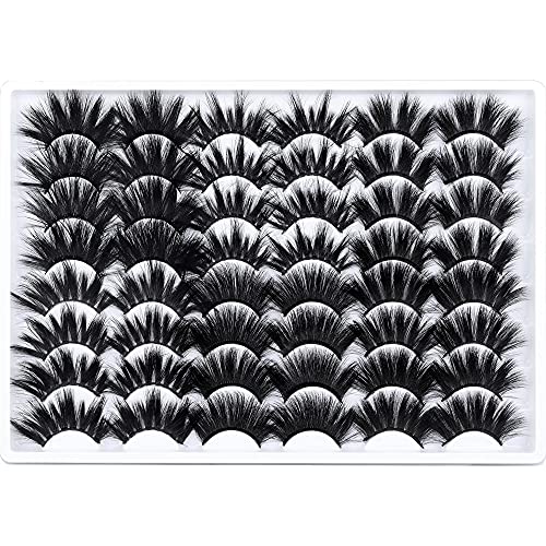 ALICE Lashes Dramatic Long Fake Eyelashes 24 Pairs 6 Styles Mixed Thick Fluffy Volume 25MM 5D Strip Eye Lashes
