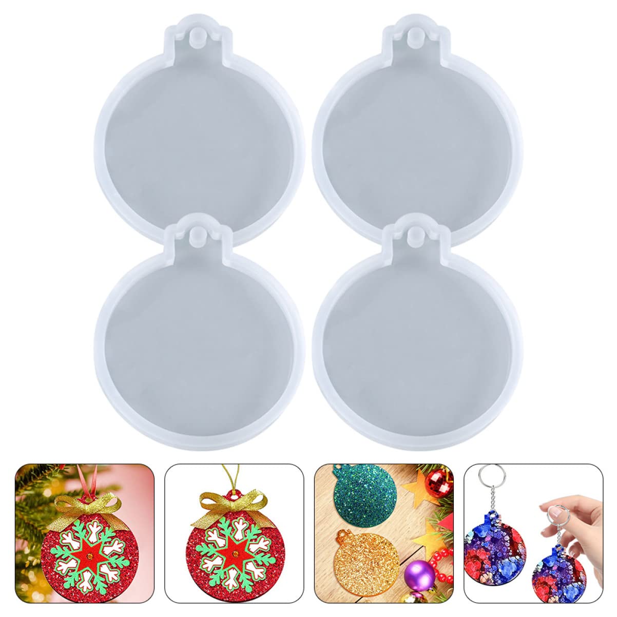 ABOOFAN 12pezzi Silicone Per Plaque Per Decorazione Natalizia e Portachiavi Resistente e Riutilizzabile Flessibile e Facile Demolire