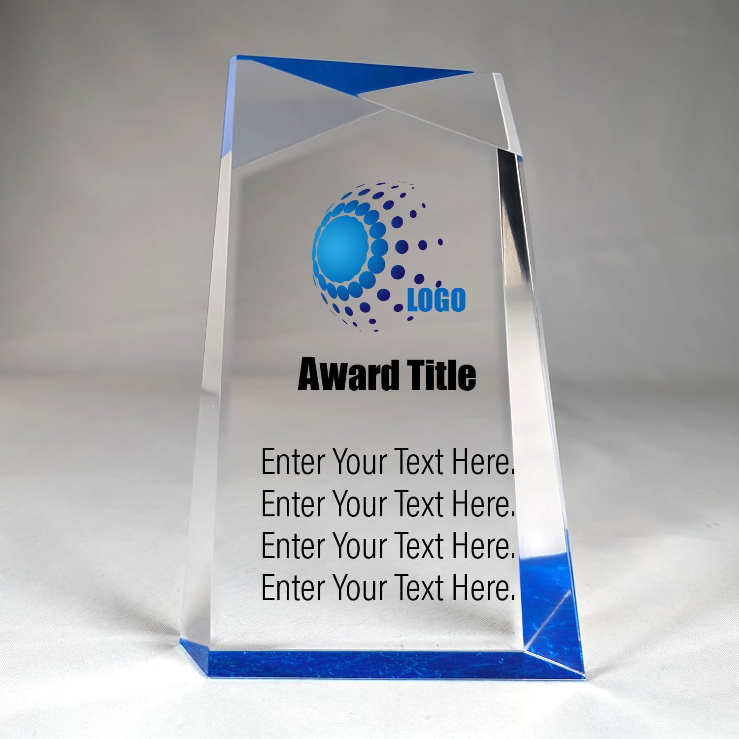 Arrow Customizable Acrylic Award - Recognition Trophy for Employee Gifts, Appreciation Gifts, Congratulations Gifts for Men & Women, (The Blue Arrow 7" Tall)