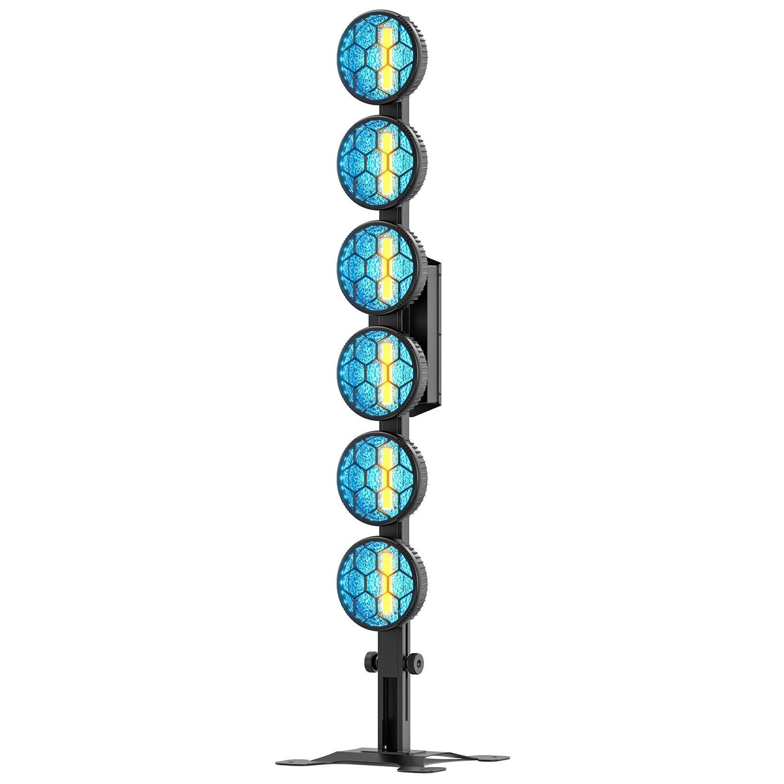 Par LED da 300W,RGBW Luce da Palco,6 COB Lineare Vintage Luci Par per DJ,DMX512 & RDM,Faretto RGB LED Illuminazione Discoteca per Feste Bar DJ Matrimonio Concerti Halloween Natale
