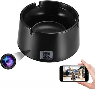 YILEFU Hidden Camera Wifi,4K HD Wireless Spy Camera Ashtray Nanny Camera with 140 Angle Night Vision Motion Detection for Home Security Monitor Video Recorder