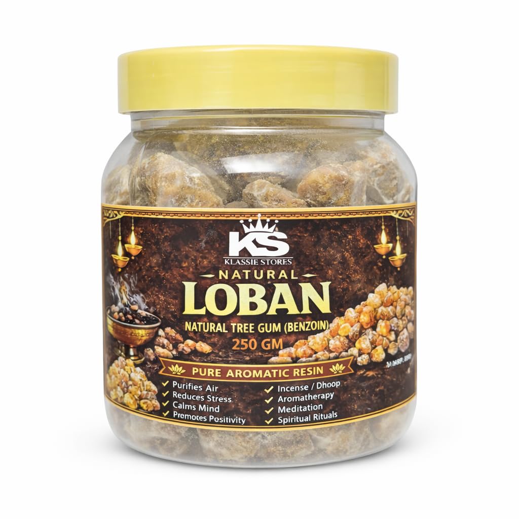 Natural Loban (Benzoin Resin) 250g | 100% Pure Sambrani Loban Dhoop for Puja, Hawan, Meditation | Natural Benzoin Gum Resin Incense for Home Fragrance, Air Purification, Spiritual Rituals-image-16