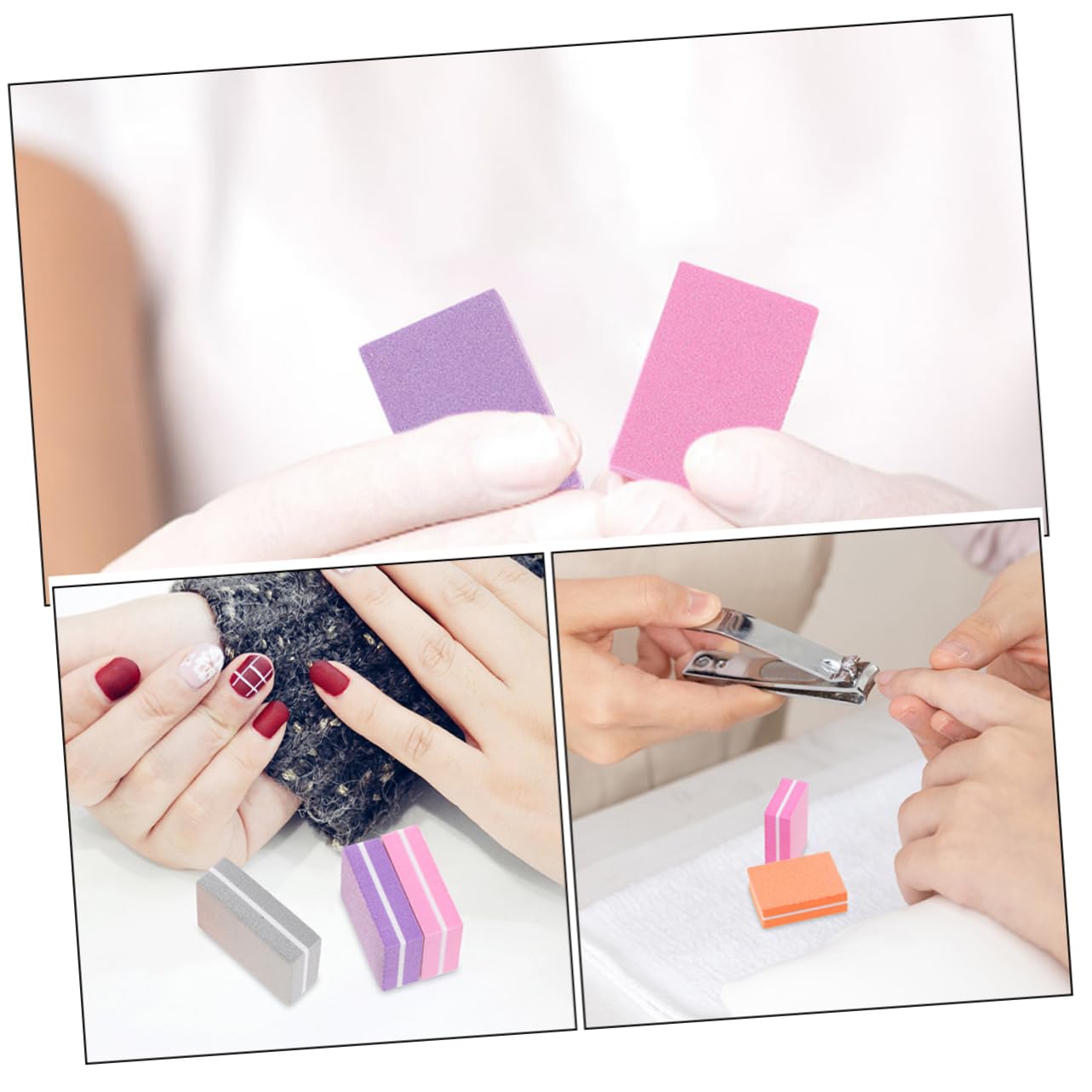 Beaupretty 3 Series Lima De Uñas Lijado Buffer Bloquear Cutícula Clavo Amortiguadores De Uñas Pulidor De Uñas Lima De Manicura Limas De Manicura Bloque De Tampón De Uñas Esponja 100 Piezas*3