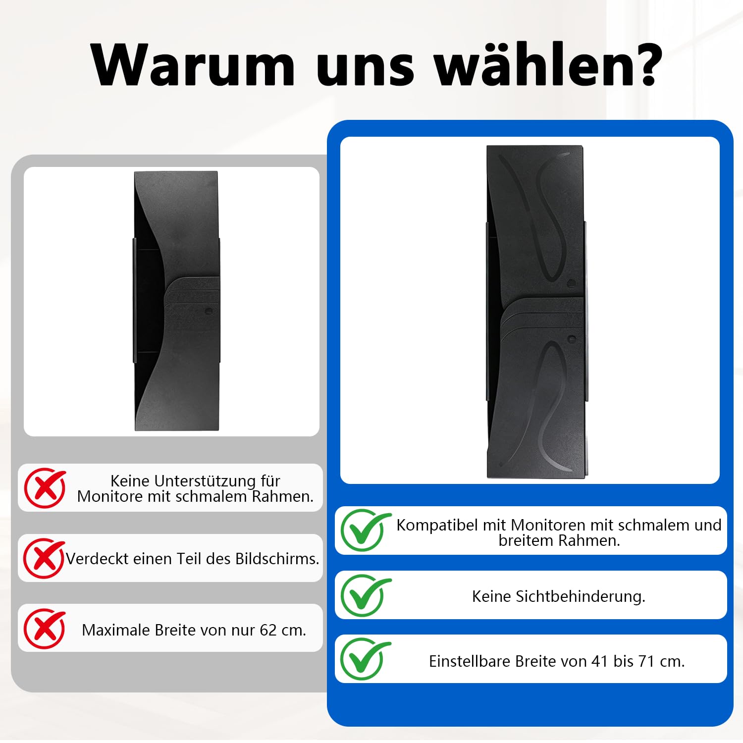 Bildschirm-Sonnenblende, Dreiseitige Verstellbare Monitorhaube für Flachbildschirme, Anti-Peeping & Reflexionsschutz, Faltbarer Sonnenschutz gegen Blendung & Sonnenlicht, für 17-27 Zoll Monitor