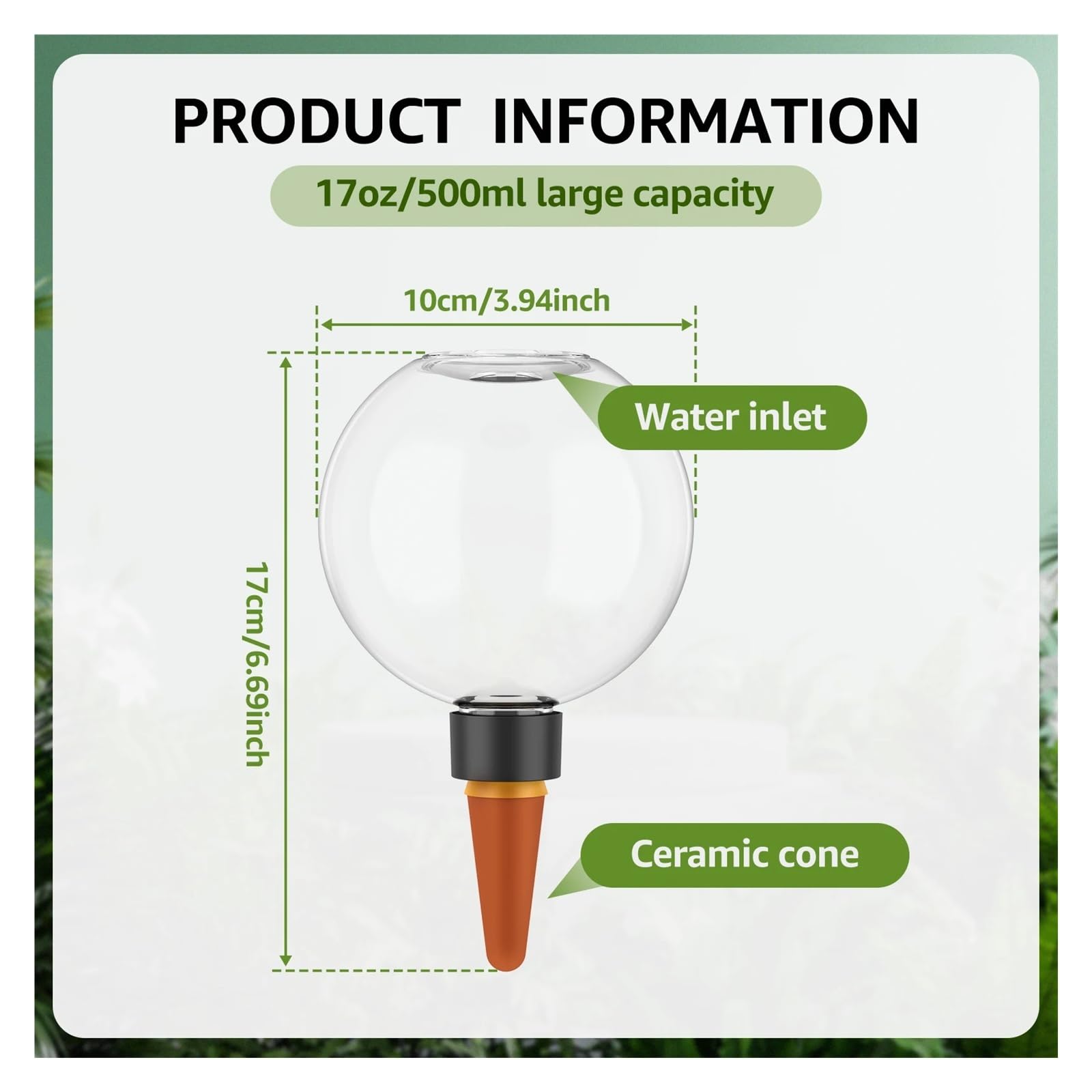 2/4 pezzi 500ML sistema automatico di irrigazione a goccia impianto di irrigazione automatica lampadine for piante da fiore da giardino dispositivi di irrigazione a sfere(4Pcs)