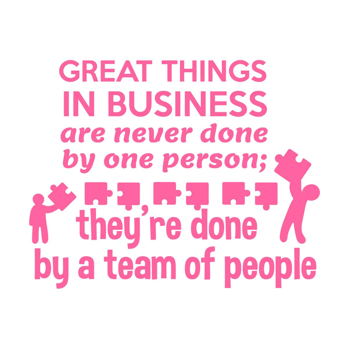 Teamwork Motivational Quote Wall Decal Office Decor Personalized Business Lettering Wall Sticker Teamwork Vinyl Art Decals Extra Large - 59x75cm