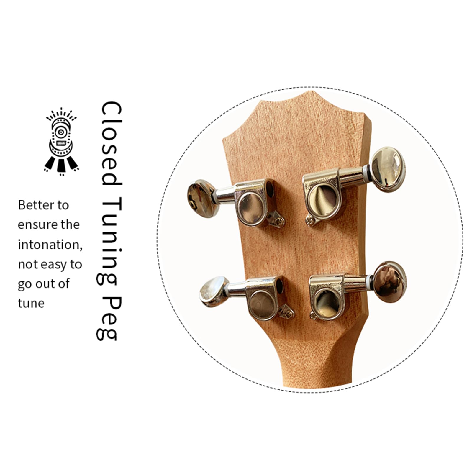 TODO Music Ukulele Die Nile Ukulele für Erwachsene & Anfänger Kit mit Carbon Saiten, Tasche, Gurt (Mahogany, Soprano)