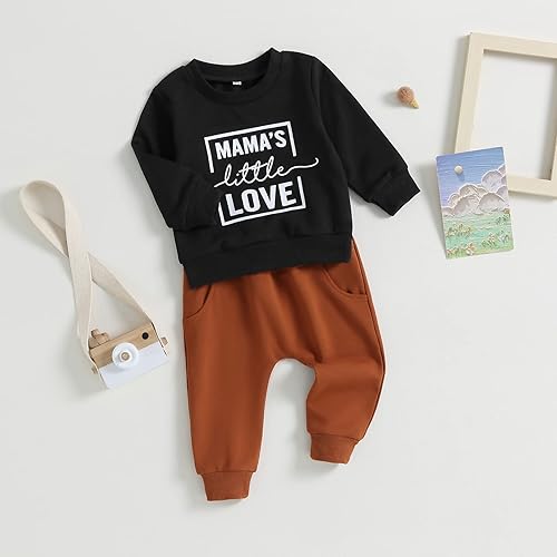 Miniatura 2 de YINGISFITM Conjunto de sudadera de manga larga con cuello redondo y pantalones para niños pequeños, para otoño e invierno